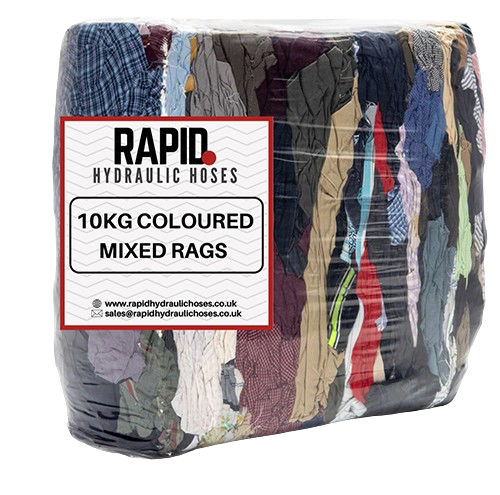 10KG Mixed Coloured Absorbent Rags