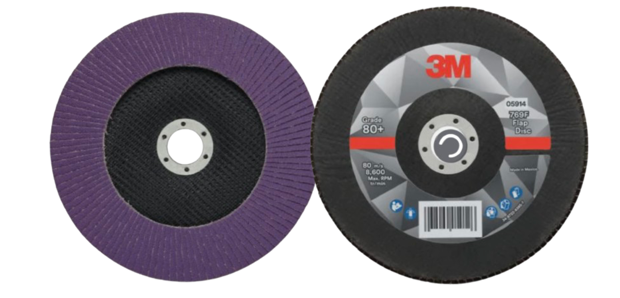 10 PACK 3M 769F Flap Disc 115mm 4.5in x 22.23mm Grade (grit) 40+