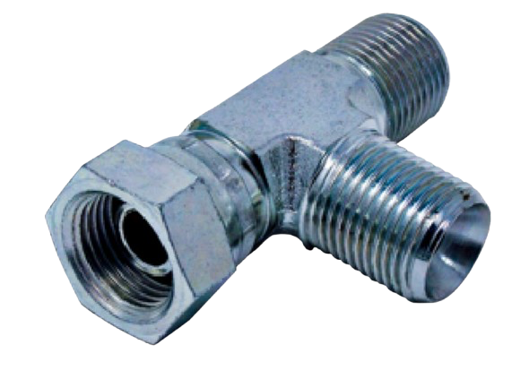 3/8" BSP Male x Swivel Female x Male Tee Adaptor 