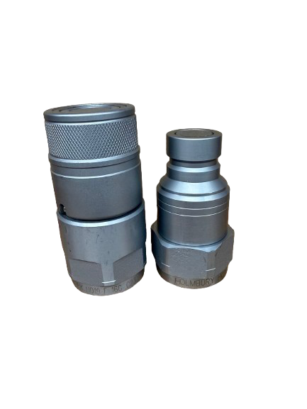 Holmbury Hydraulic Q/R FLAT FACE Coupling Set BSP 1" Male/Female